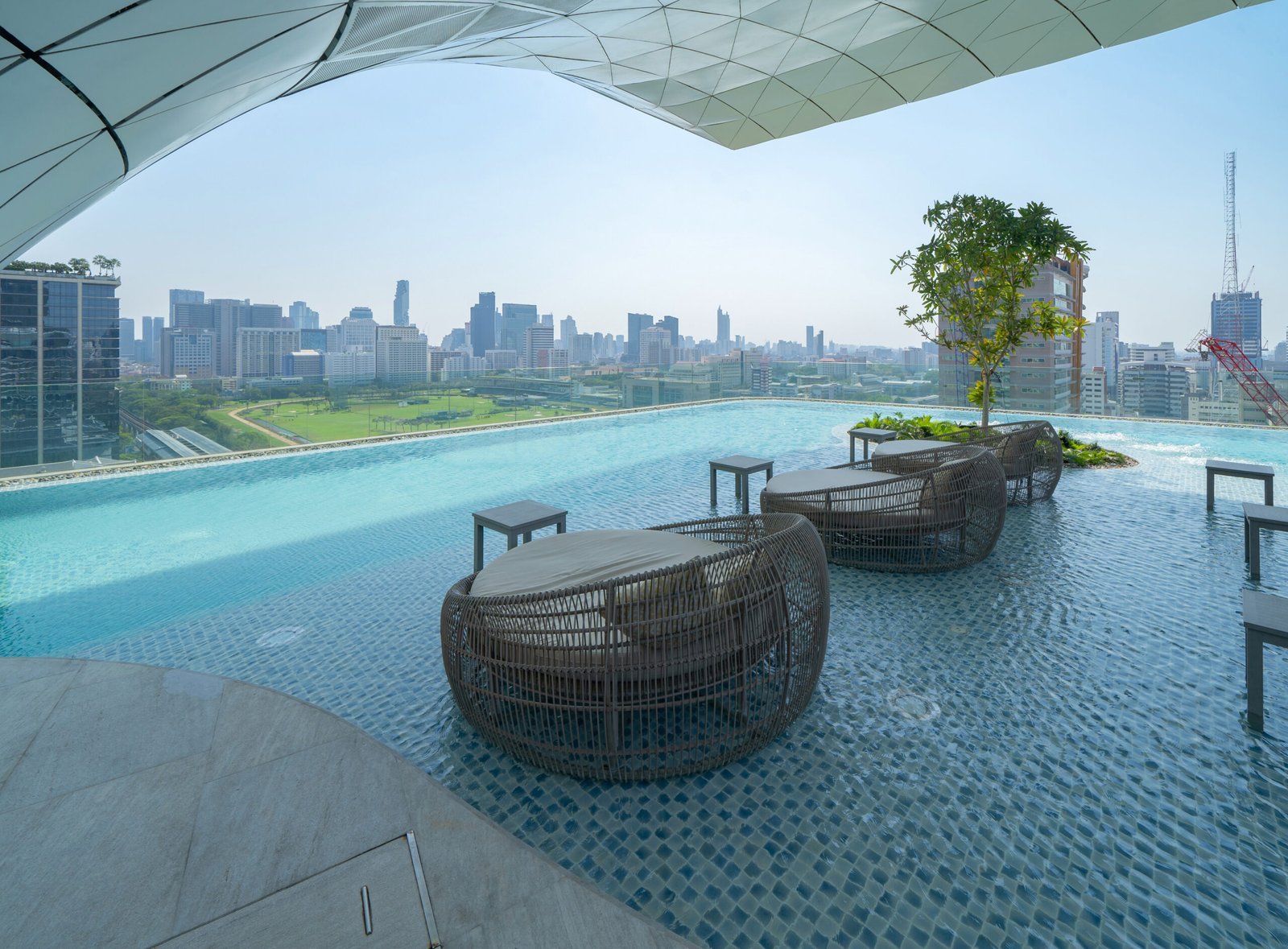Luxury villa pool deck and outdoor landscape renovation in Dubai by Green Guard